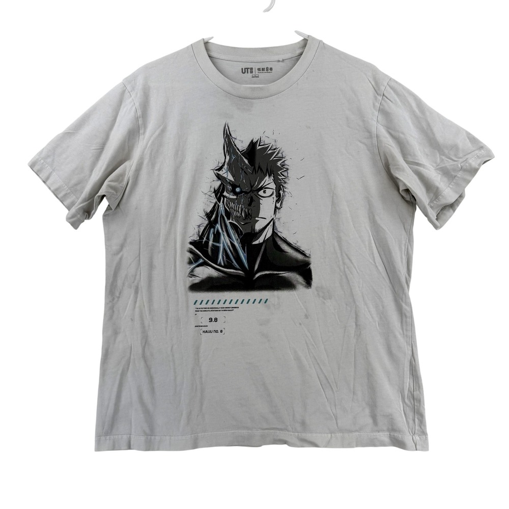 Uniqlo Shirt Mens Small Kaiju No. 8 Split Face Graphic Tee‎ T-Shirt Anime